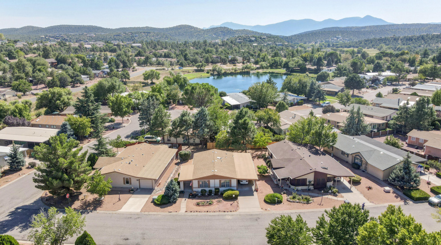 Aerial View of Lake and Neighbood