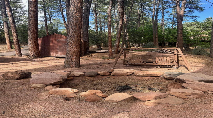 Firepit and Shed