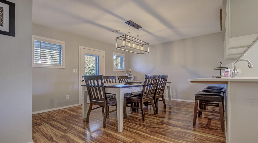 diningroom with door to outdoor patio