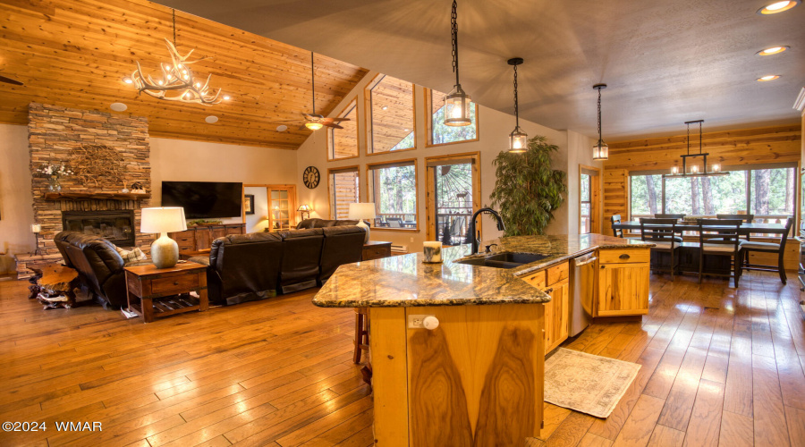 Kitchen into Great Room