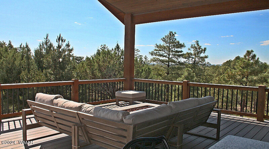 Relax on the covered deck