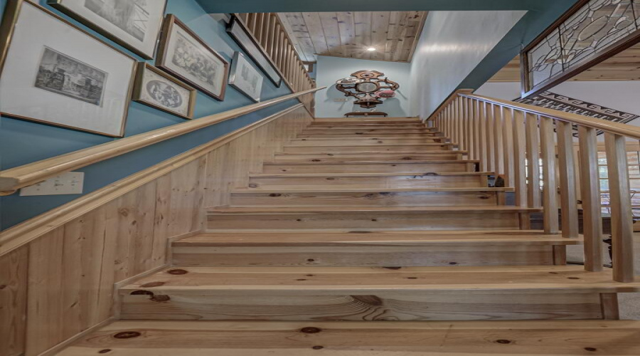 Stairs to upstairs bedroom