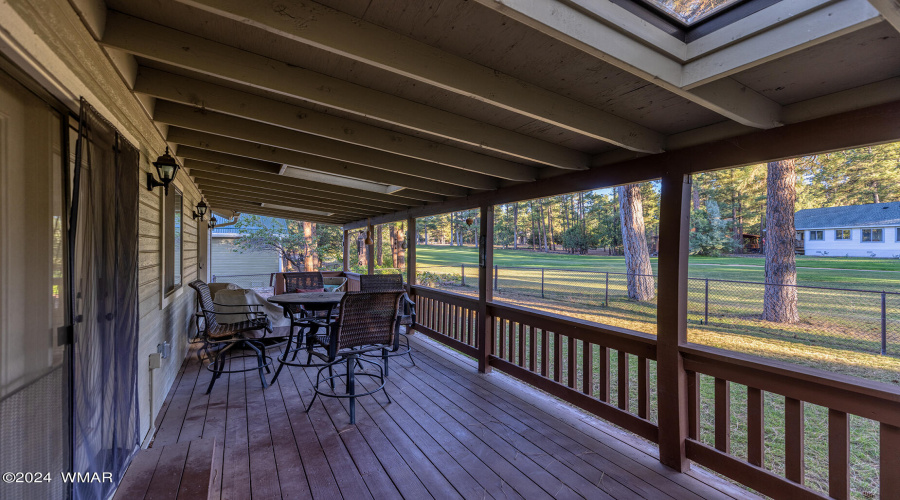 Covered back porch