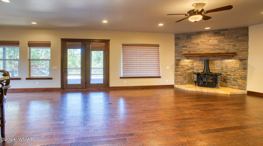 Great Room with a Woodstove