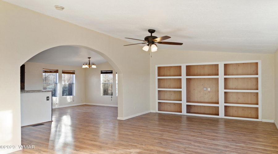 Living room shelves