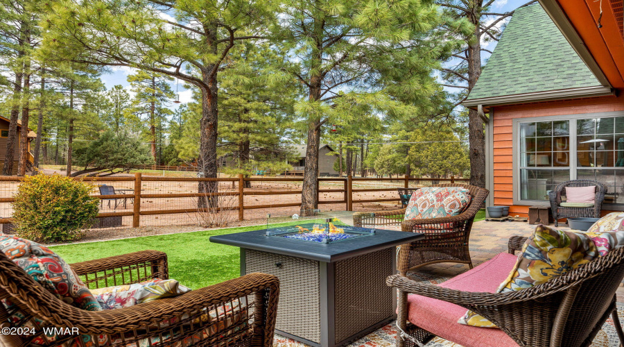 Firepit/Seating Area in Backyard