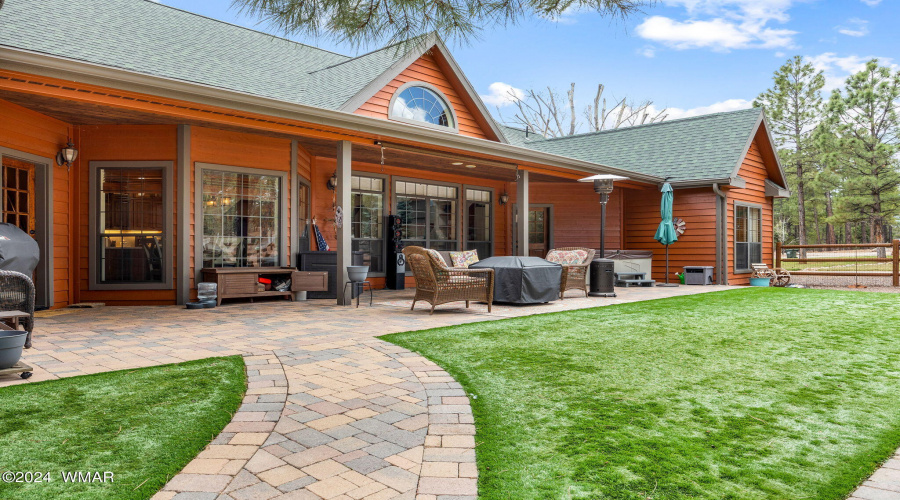 Paver Patio and Path in Backyard