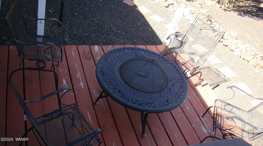 Patio next to the back steps