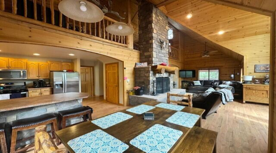 dining area and kitchen