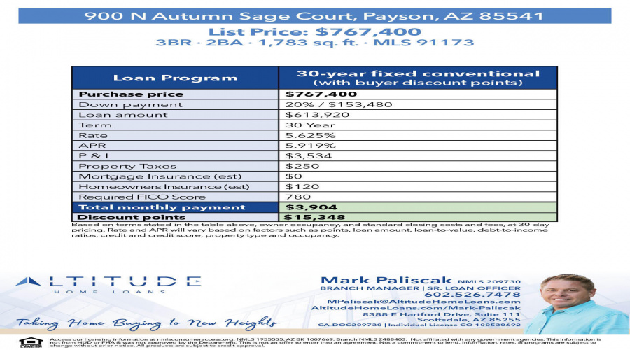 900 N Autumn Sage Court Payment info (1)
