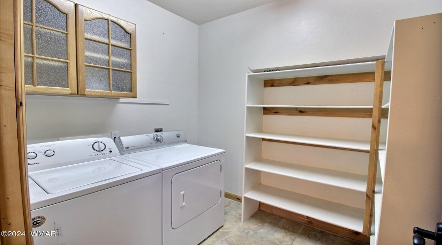 Laundry and pantry space