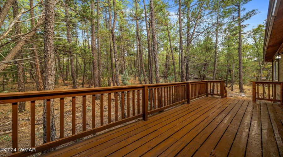 rear deck to the woods