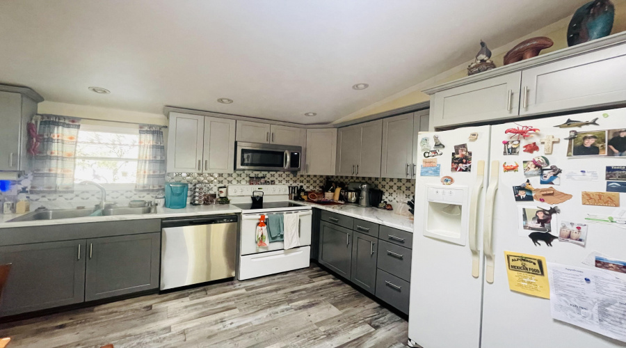 Kitchen new caninets  flooring