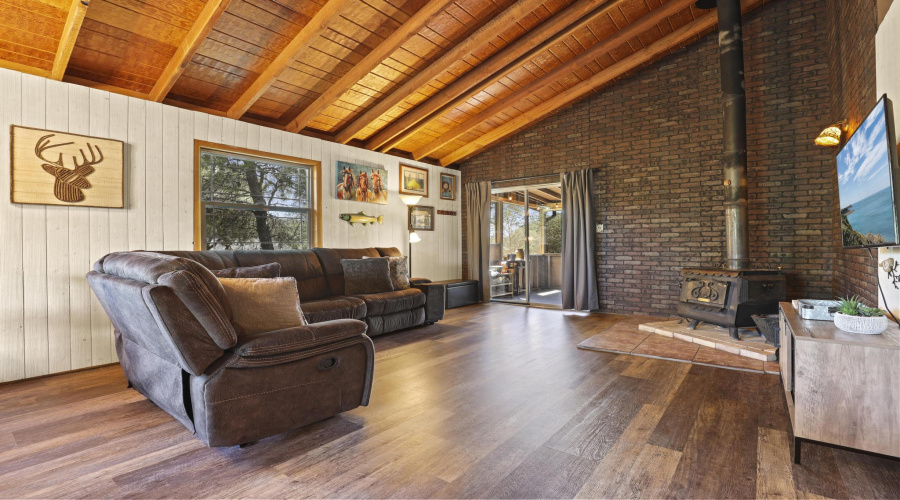 Vaulted wood ceiling