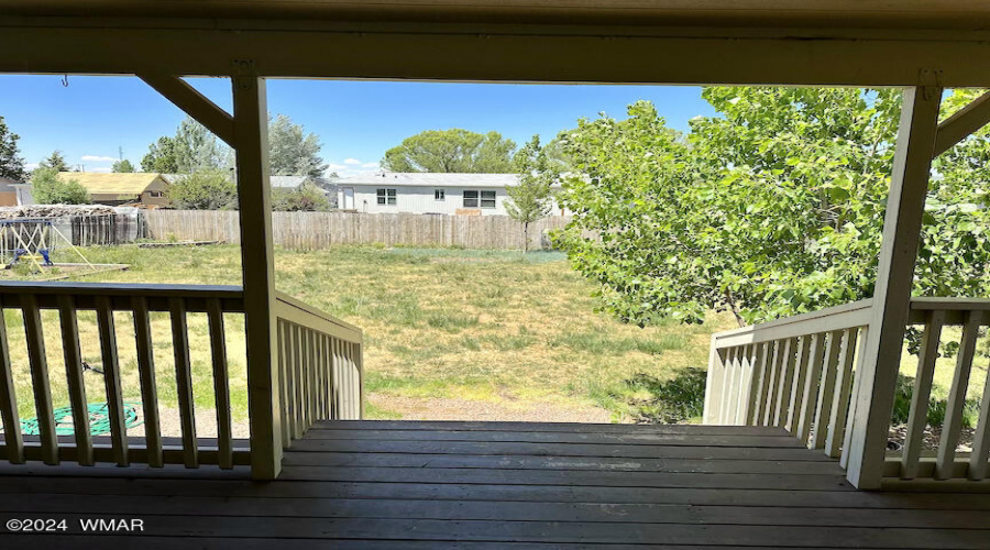 Rear Deck to Back Yard View