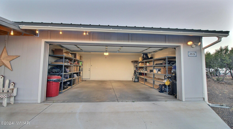 Finished garage