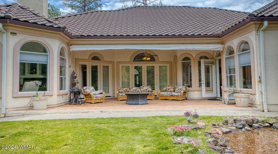 Covered and shaded patio