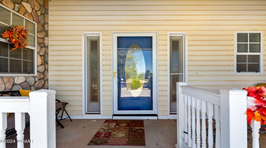 Front door and patio