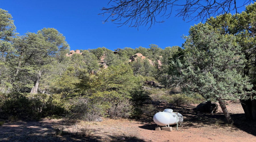 Beautiful rock outcroppings behind home