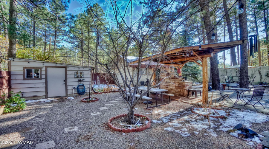 Mc guest house and shed view