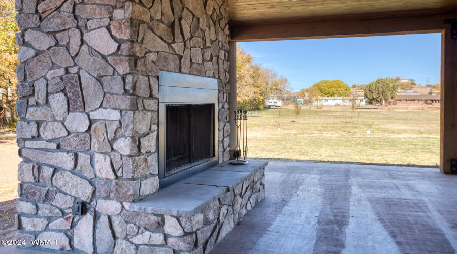 Exterior Wood Burning Fireplace