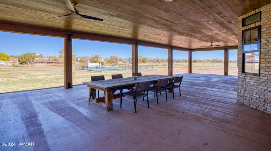 Extensive Covered Back Deck with Views