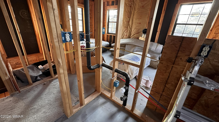 Upstairs plumbing area