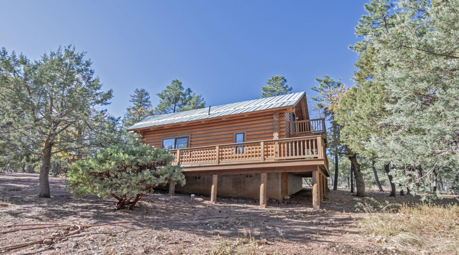 exterior view east side of cabin