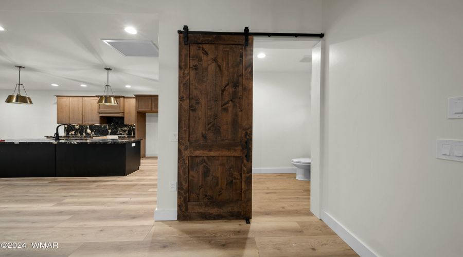 Knotty Alder Barn Door/Powder Rm