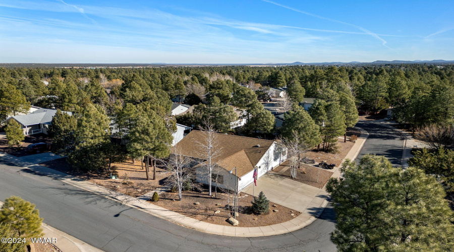 Aerial of Home on Corner Lot