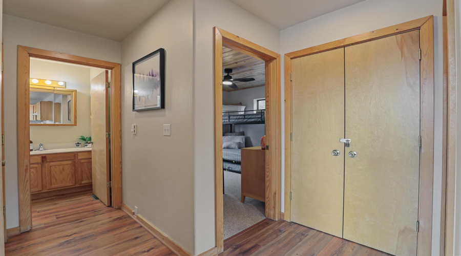 Hallway to guest bath and bedrooms