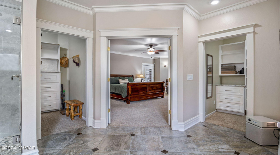 Primary Bathroom with 2 Walk in Closets