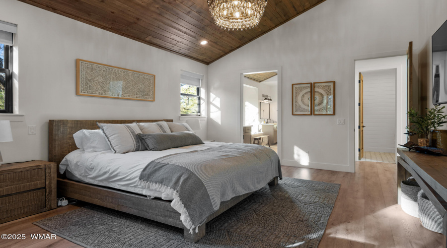 Vaulted T & G Ceilings In Master Bedroom