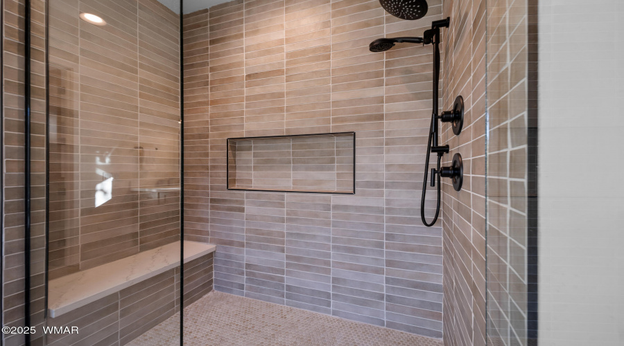 Tiled Shower In Master Bathroom