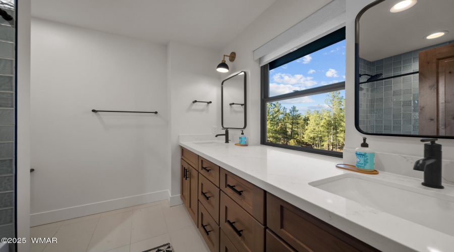 Dual Vanity Upstairs Bathroom