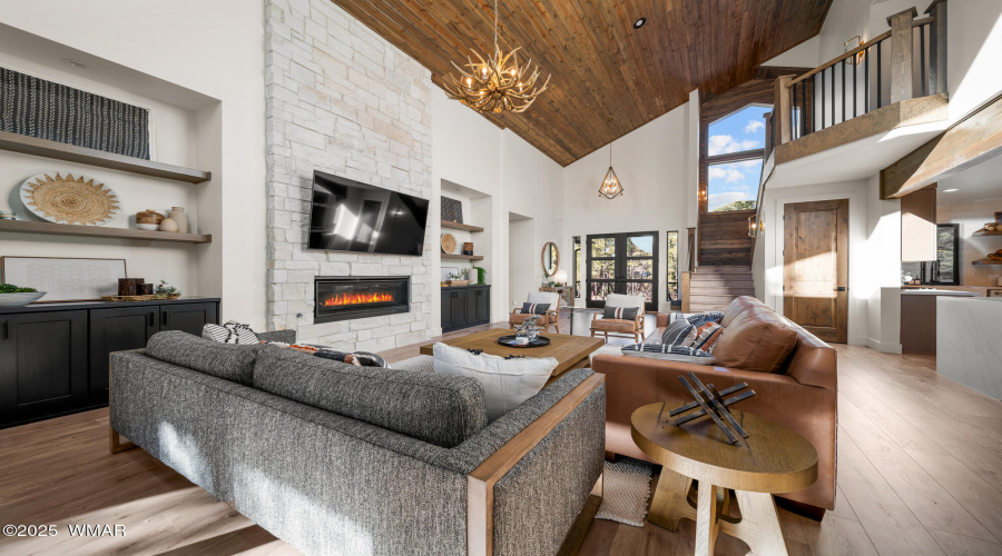 Talll Vaulted Ceilings In Living Room