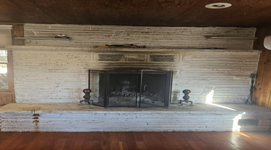 upper fireplace