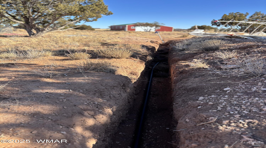 Trench with Laid Pipe