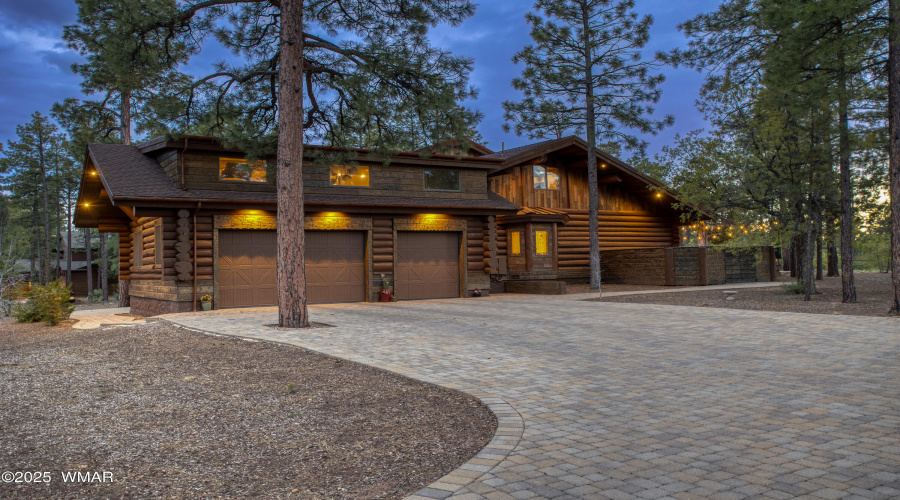 Large paver driveway