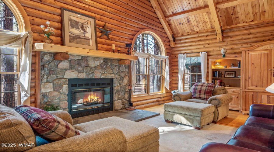 Great Room with Wood Burning Fireplace