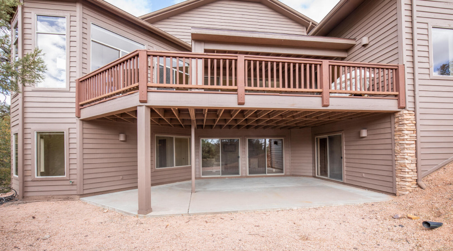 View of Deck and patio Backyard