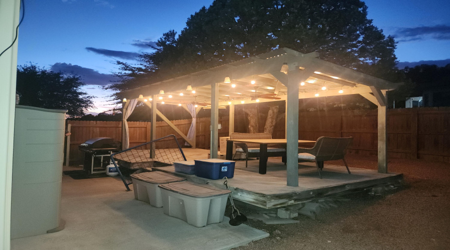 Lighted pergola