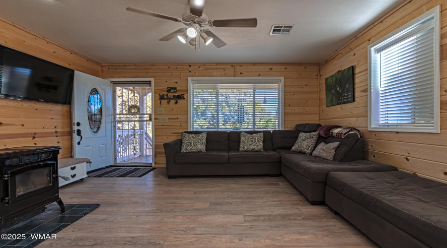 Living Room Looking out Front Door