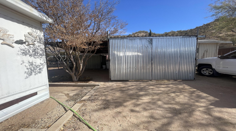 Gate to covered parking