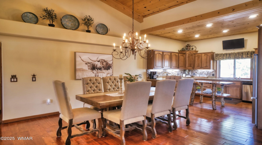 dining area and kitchen