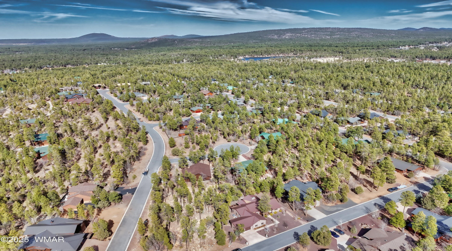 aerial view to Woodland Park