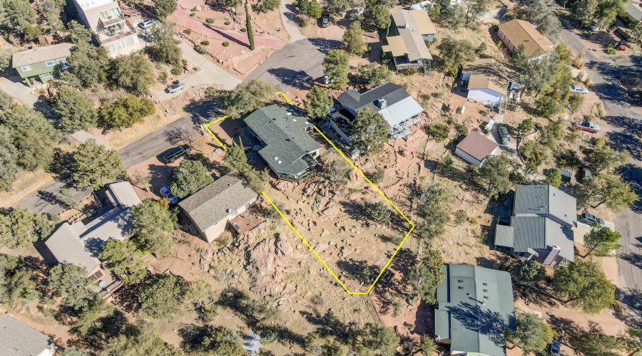 Aerial with property lines