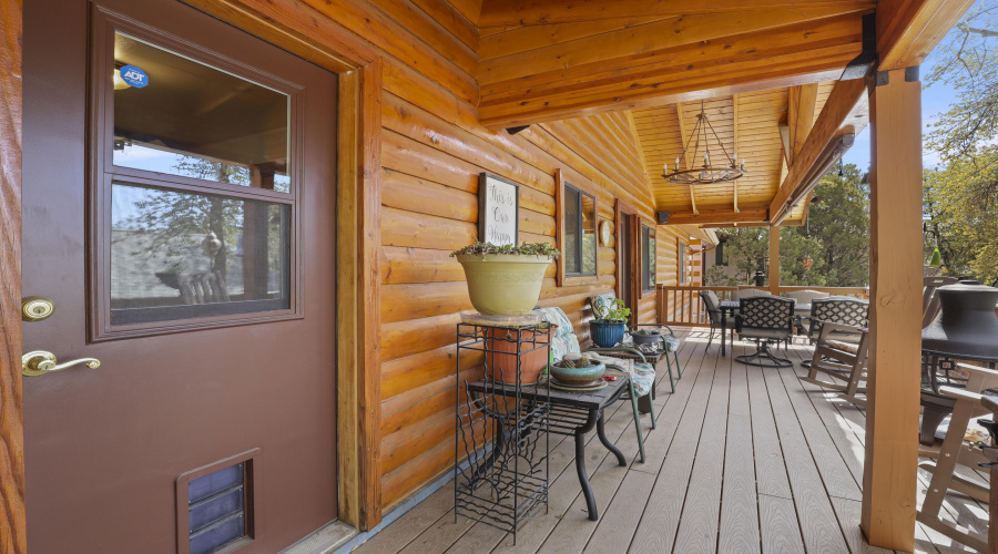 Door to Mud Room-Covered Deck