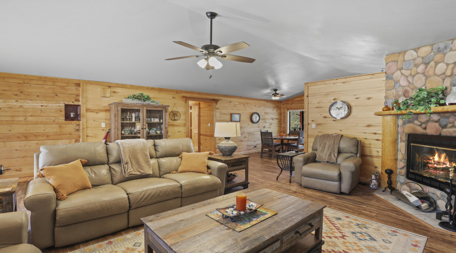 Living Area with fireplace