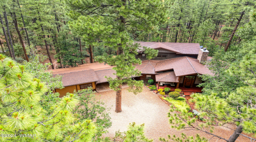 Aerial Main House Front